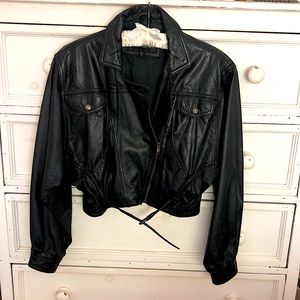 Leather Bomber Jacket